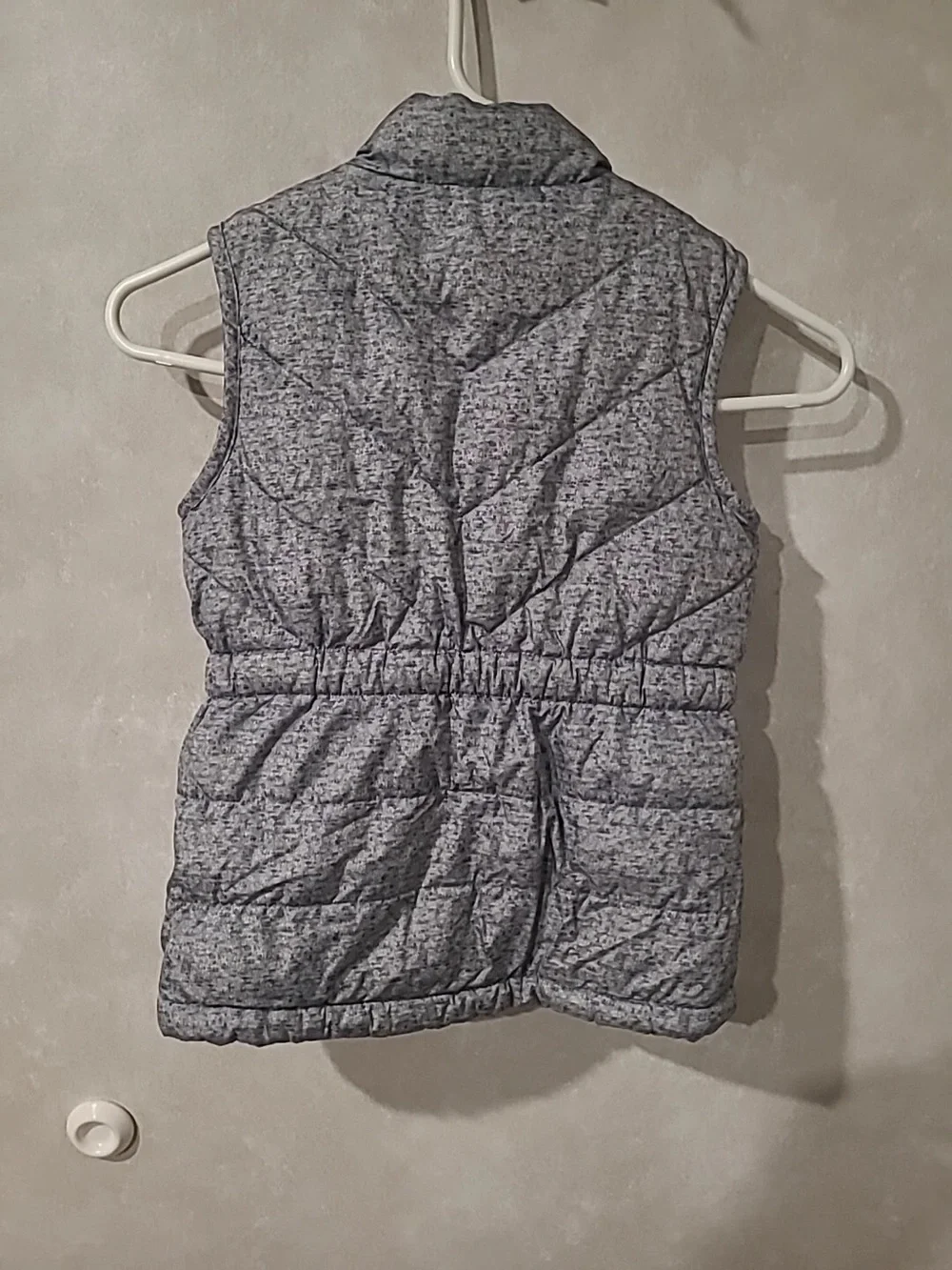 Quilted Sleeveless Puffer Vest - Light Heather Gray